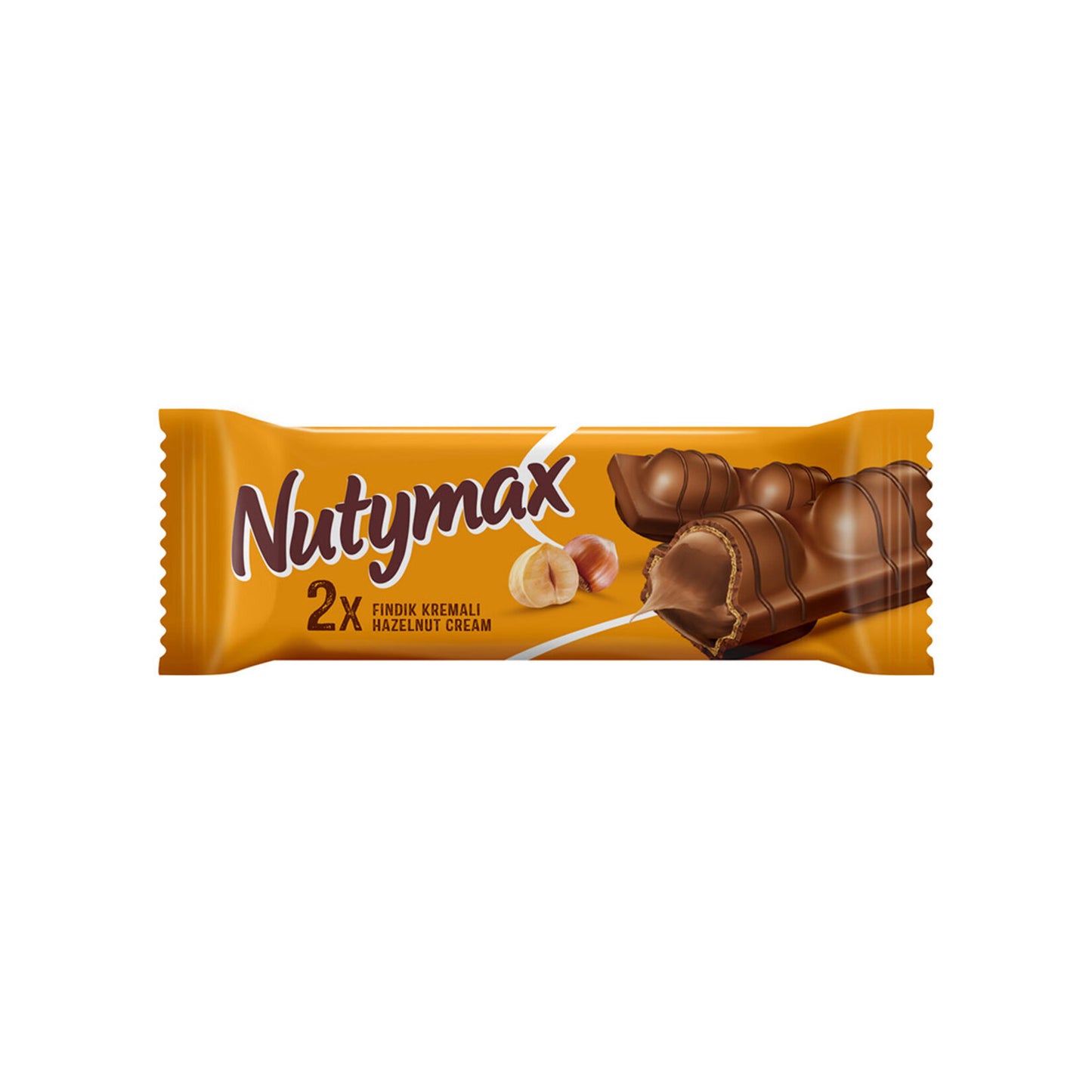 Nutymax Wafer with Chocolate Coating and Hazelnuts (Gofret Çikolata Kaplı Fındıklı) 44 G