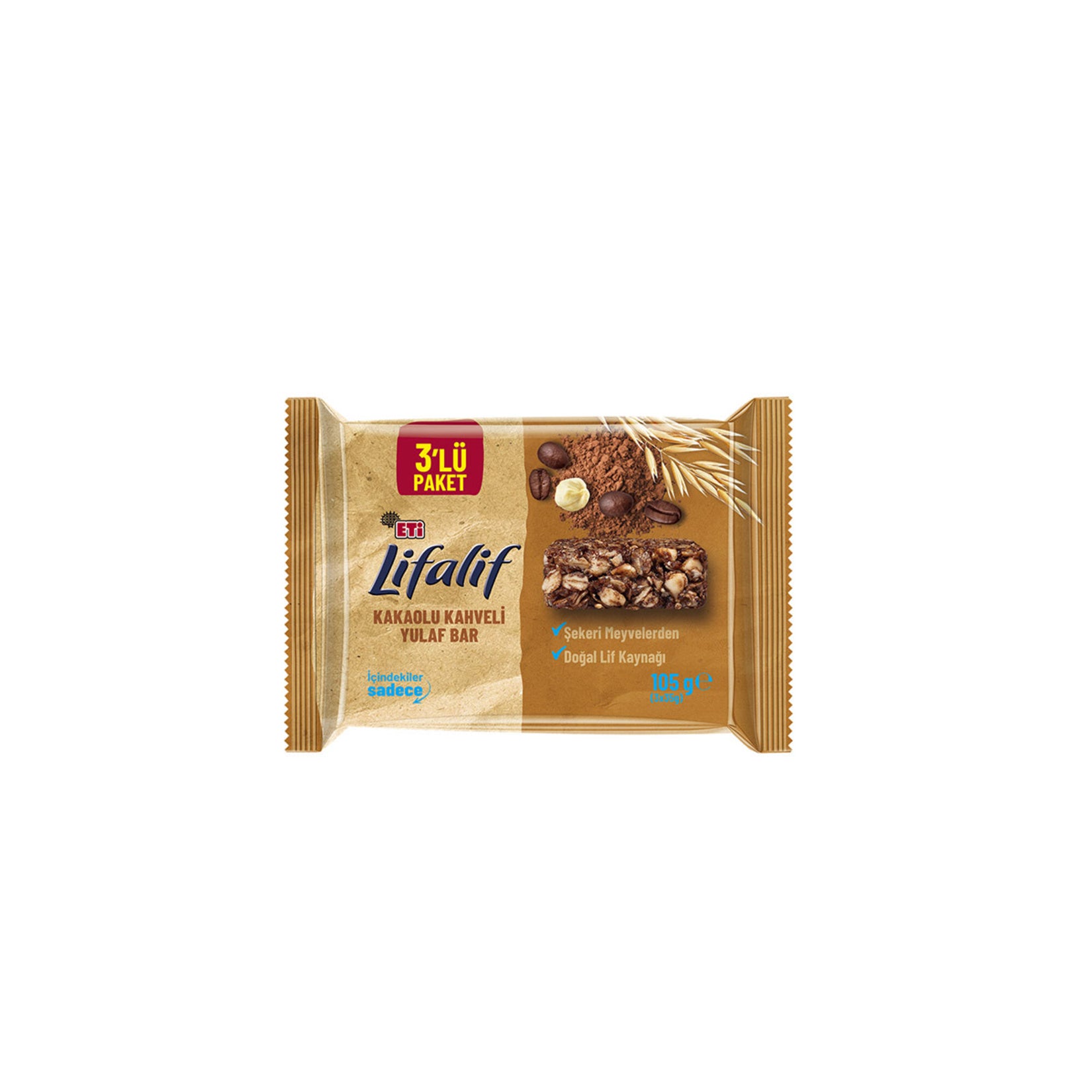 Eti Lifalif Cocoa Coffee Oat Bar 3 x 35 G