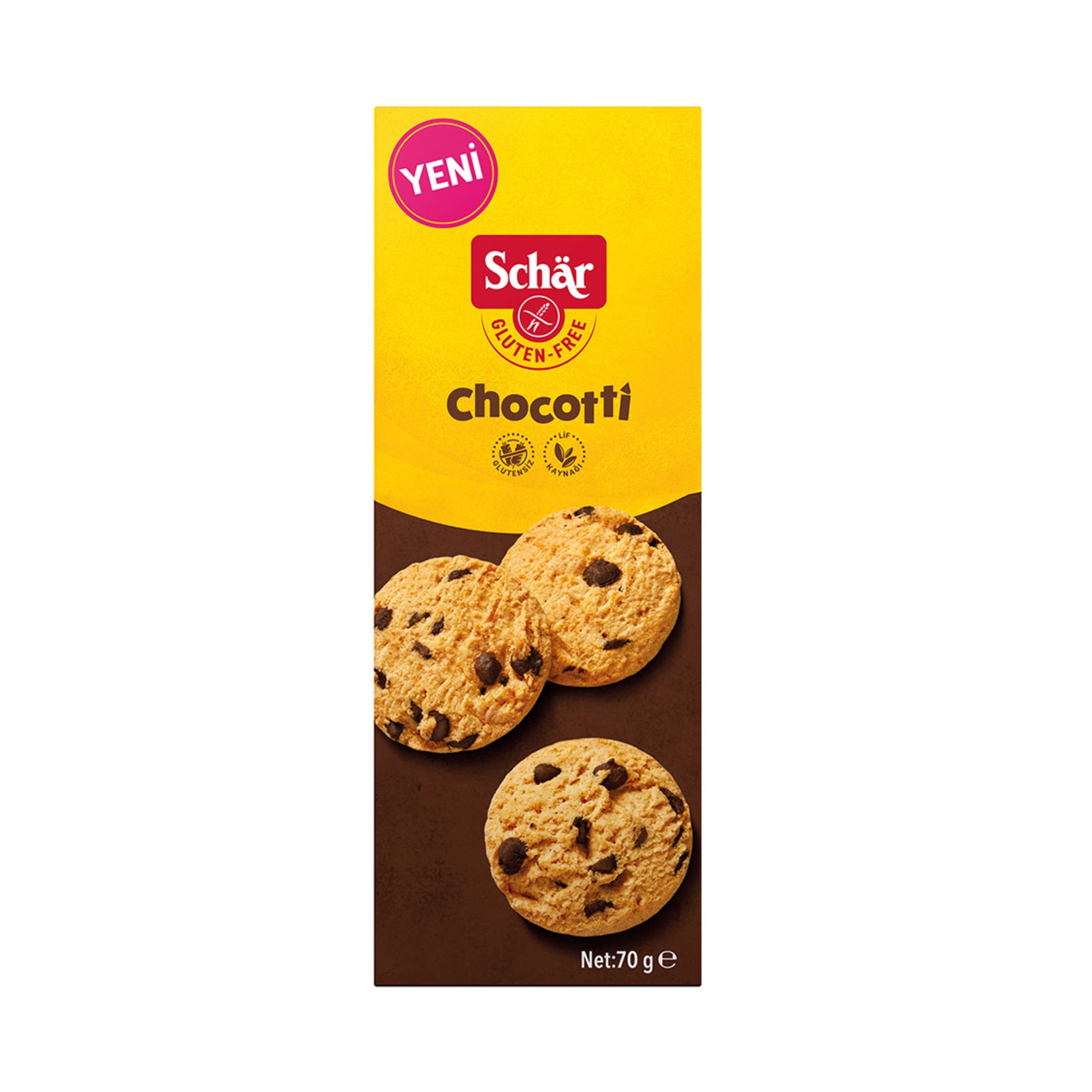 Schar Chocotti Damla Çikolatalı Glutensiz Kurabiye 70 G