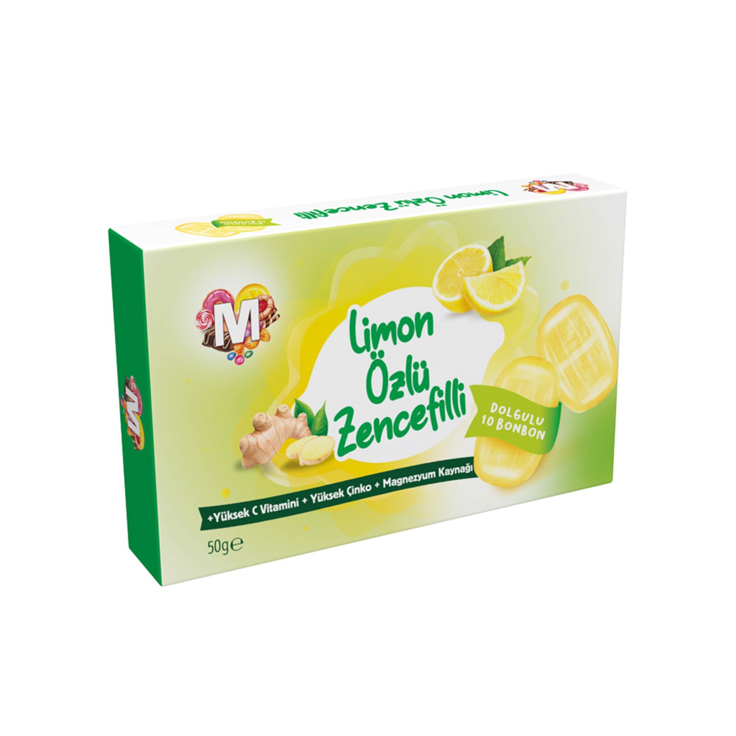 Migros Lemon Ginger Candy (Limon Özlü Zencefilli Bonbon) 50g