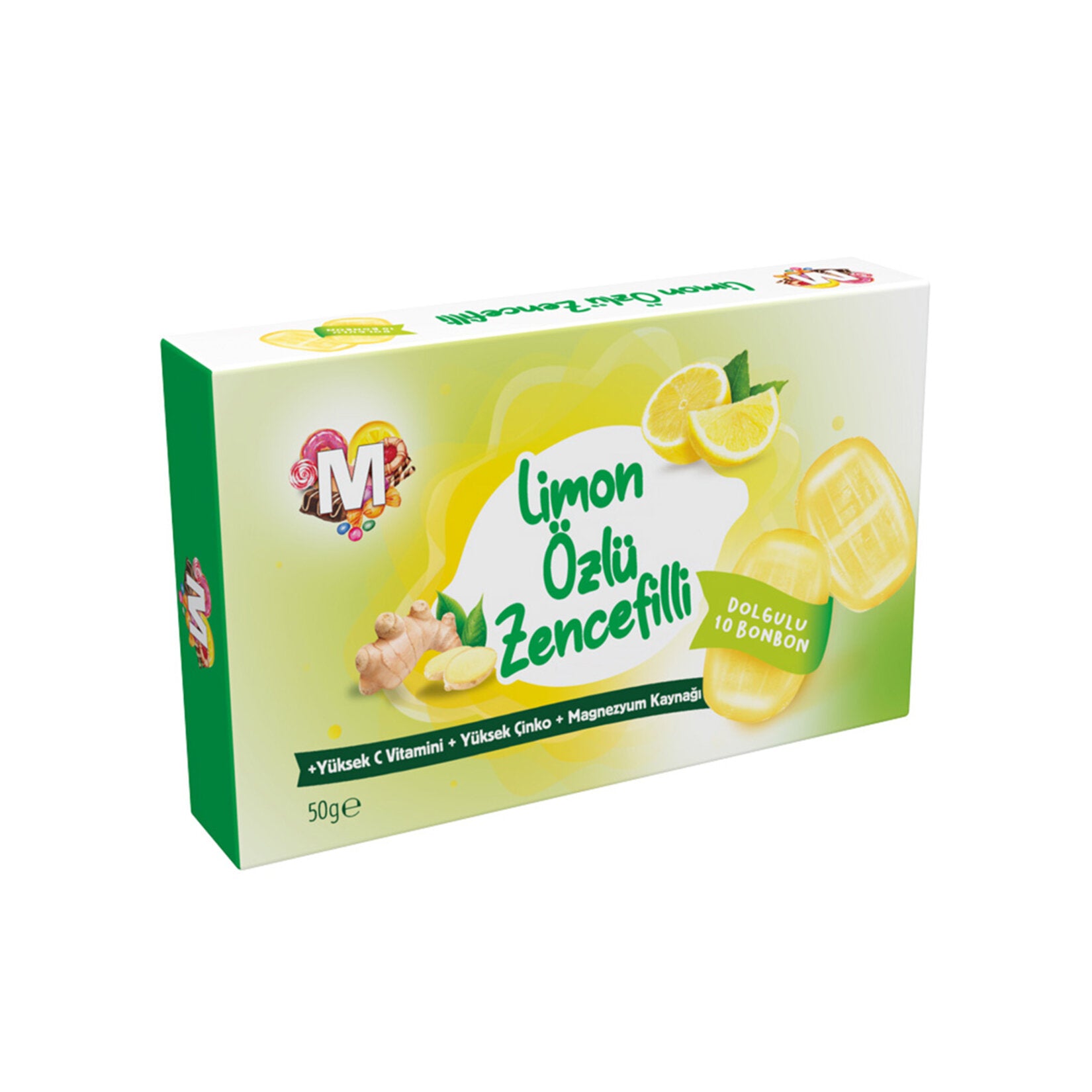 Migros Lemon Ginger Candy (Limon Özlü Zencefilli Bonbon) 50g