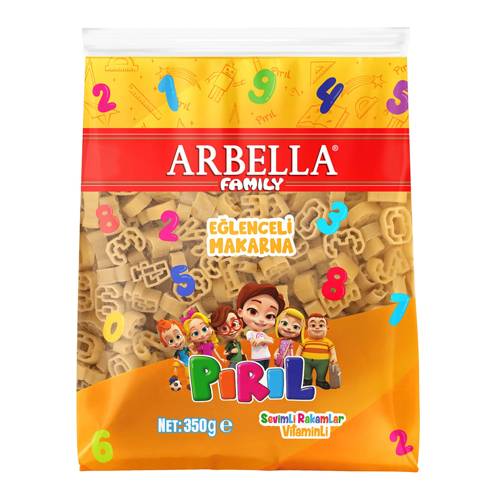 Arbella Pırıl Sevimli Rakamlar Vitaminli Makarna 350G
