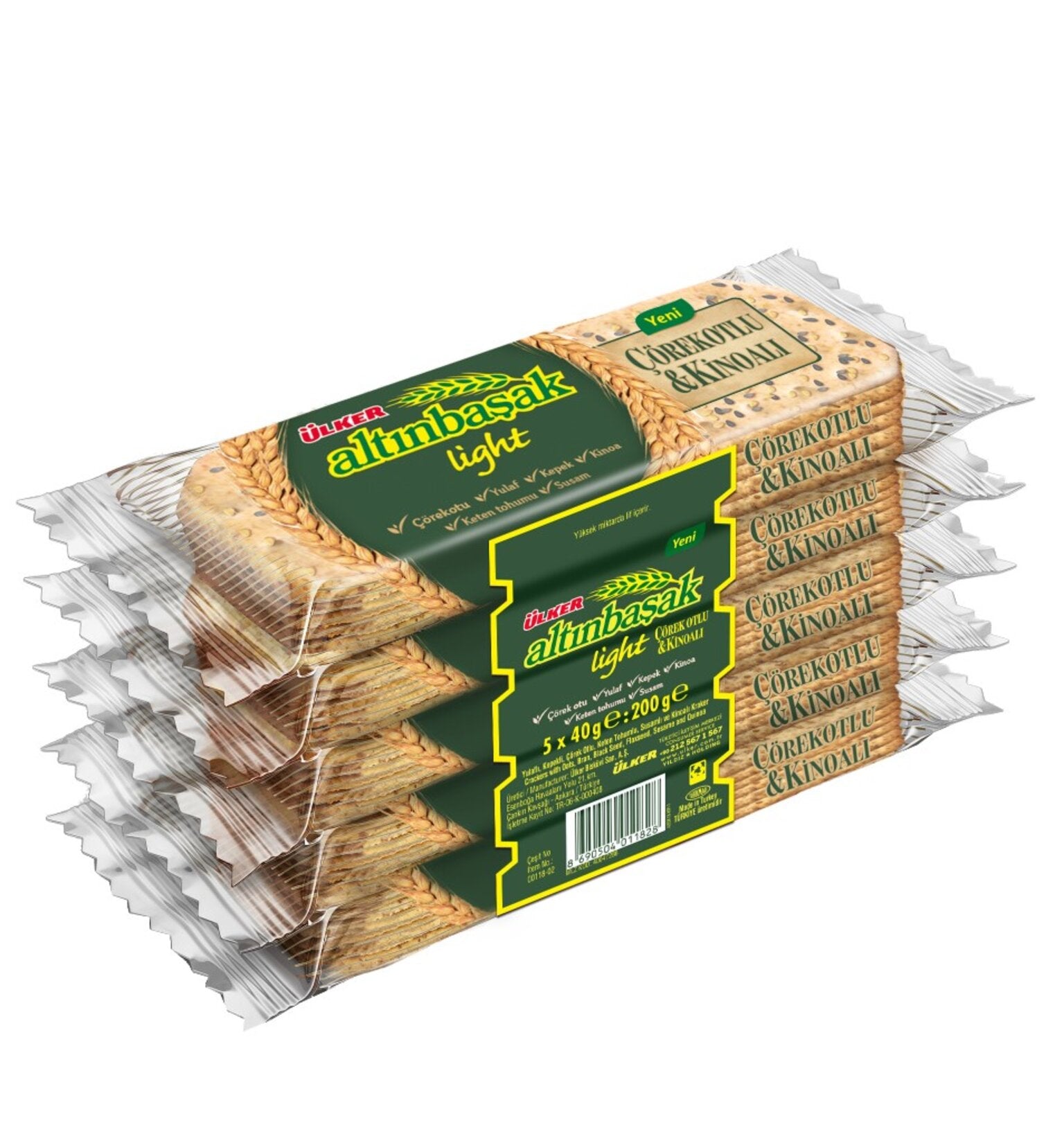 Ülker Altınbaşak Crackers with Black Cumin and Quinoa 5 x 40 G