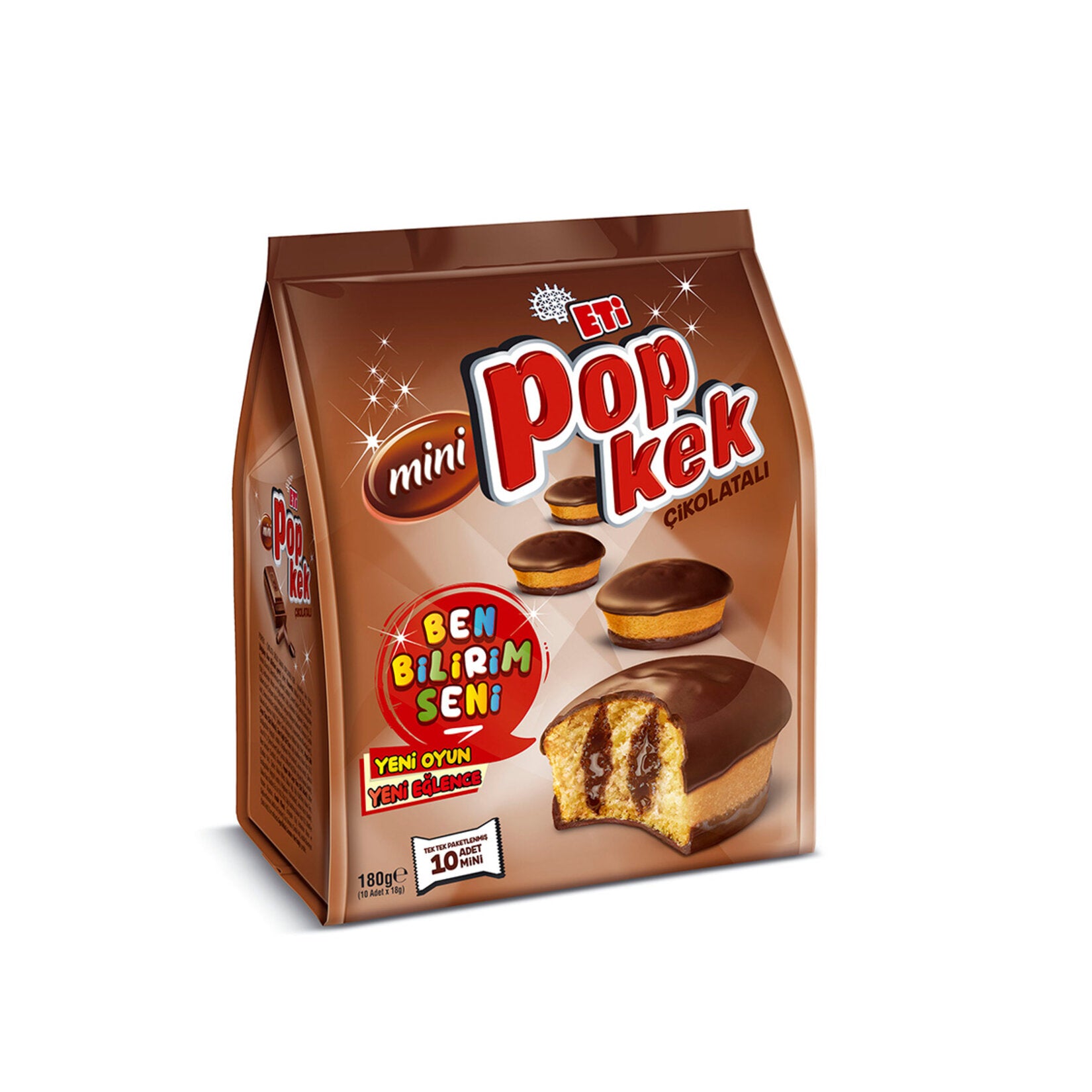 Eti Popkek Mini Çikolata Soslu Kakao Kaplamalı Kek 180 G