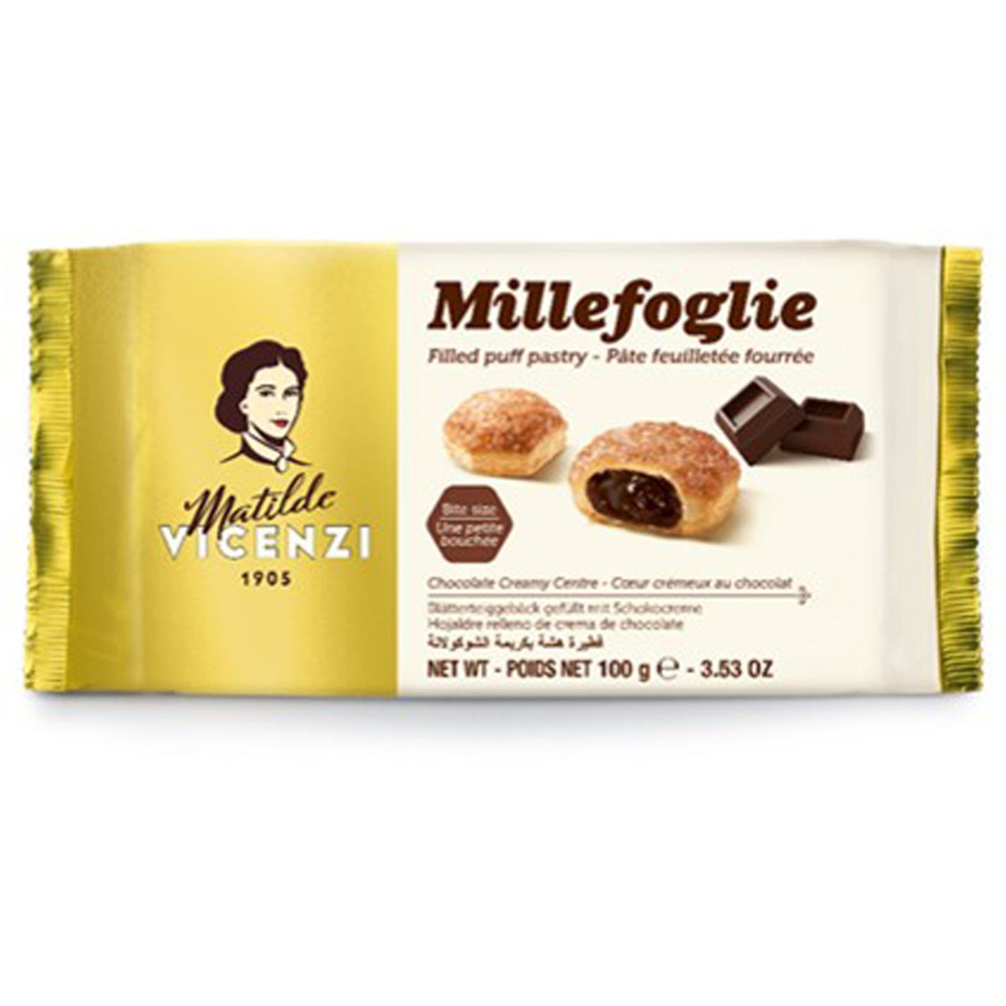 Matilde Vicenzi Chocolate Cream Filled Puff Pastry (Çikolata Krema Dolgu Milföy Börek) 100 G