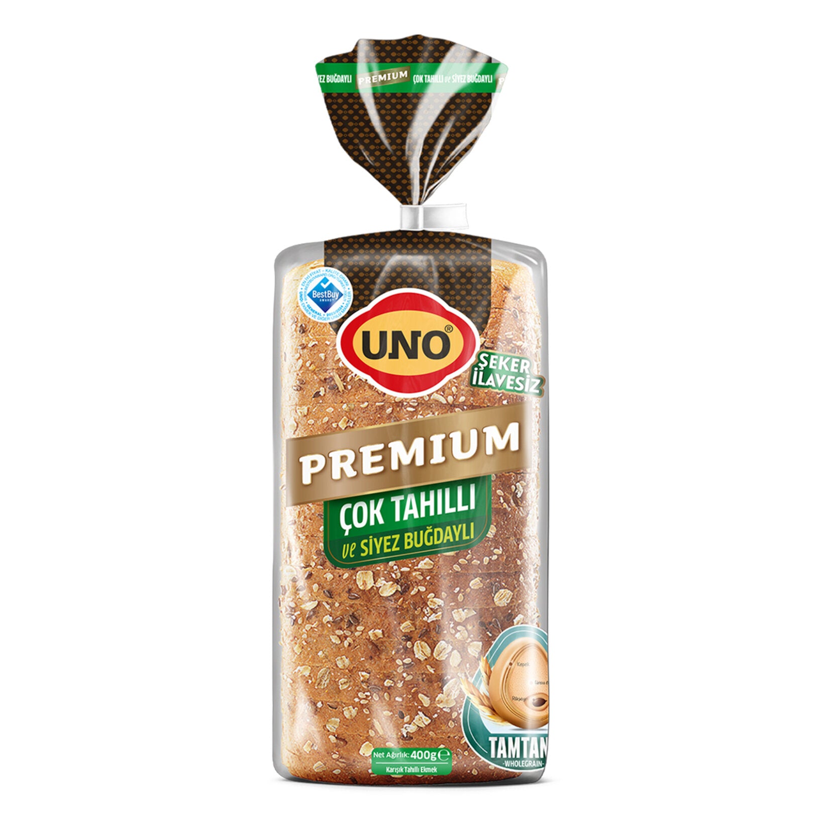 Uno Premium Çok Tahıllı ve Siyez Buğdaylı 400 G