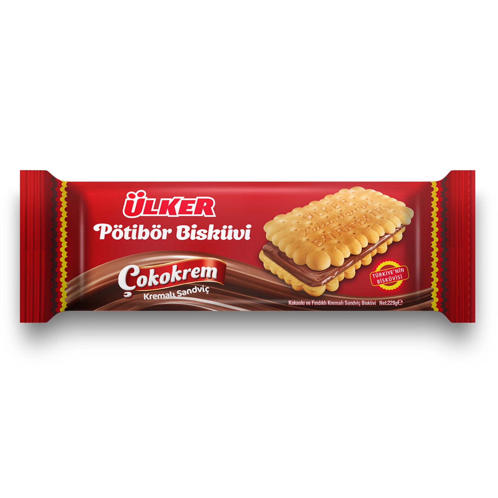 Ülker Pötibör Chocolate Cream Sandwich Cookies 229 G