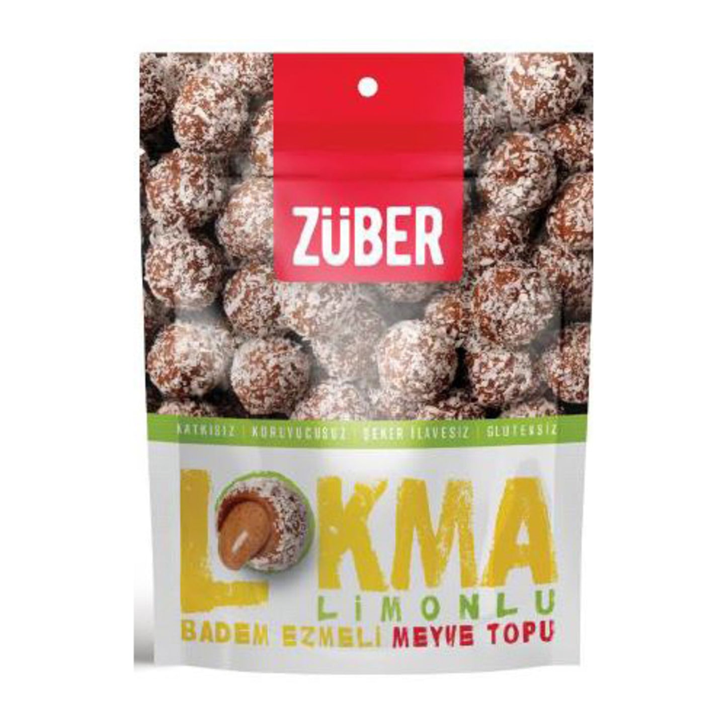 Züber Lokma Lemon Almond Paste Fruit Ball (Limonlu Badem Ezmeli Meyve Topu) 96 G