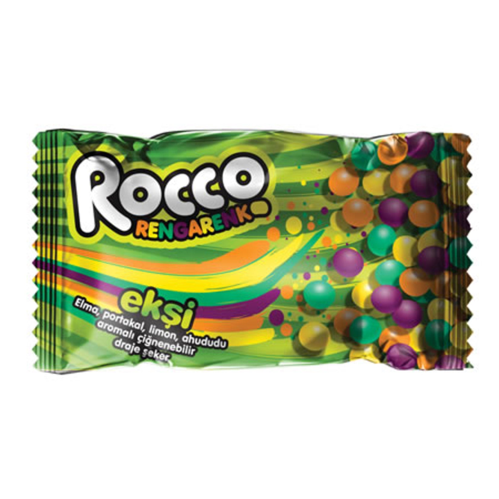 Rocco Colorful Sour Candy (Rengarenk Ekşi) 35 G