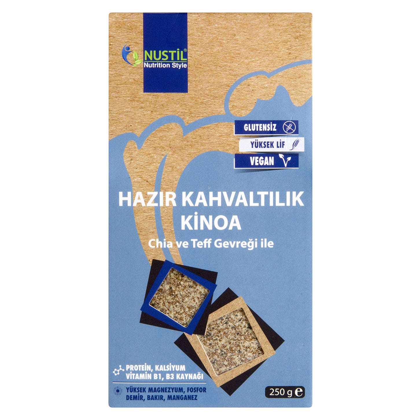 Nustil Kinoa Chia & Teff Gevreği 250G