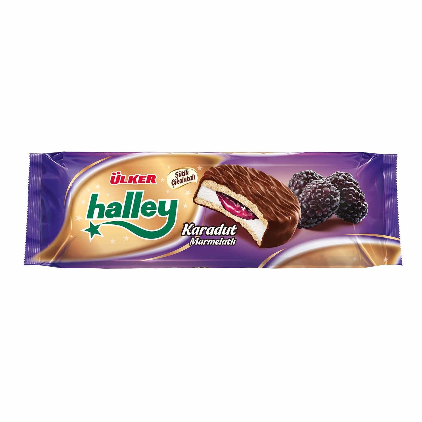 Ülker Halley Sandwich Biscuit with Blackberry Jam 236 G