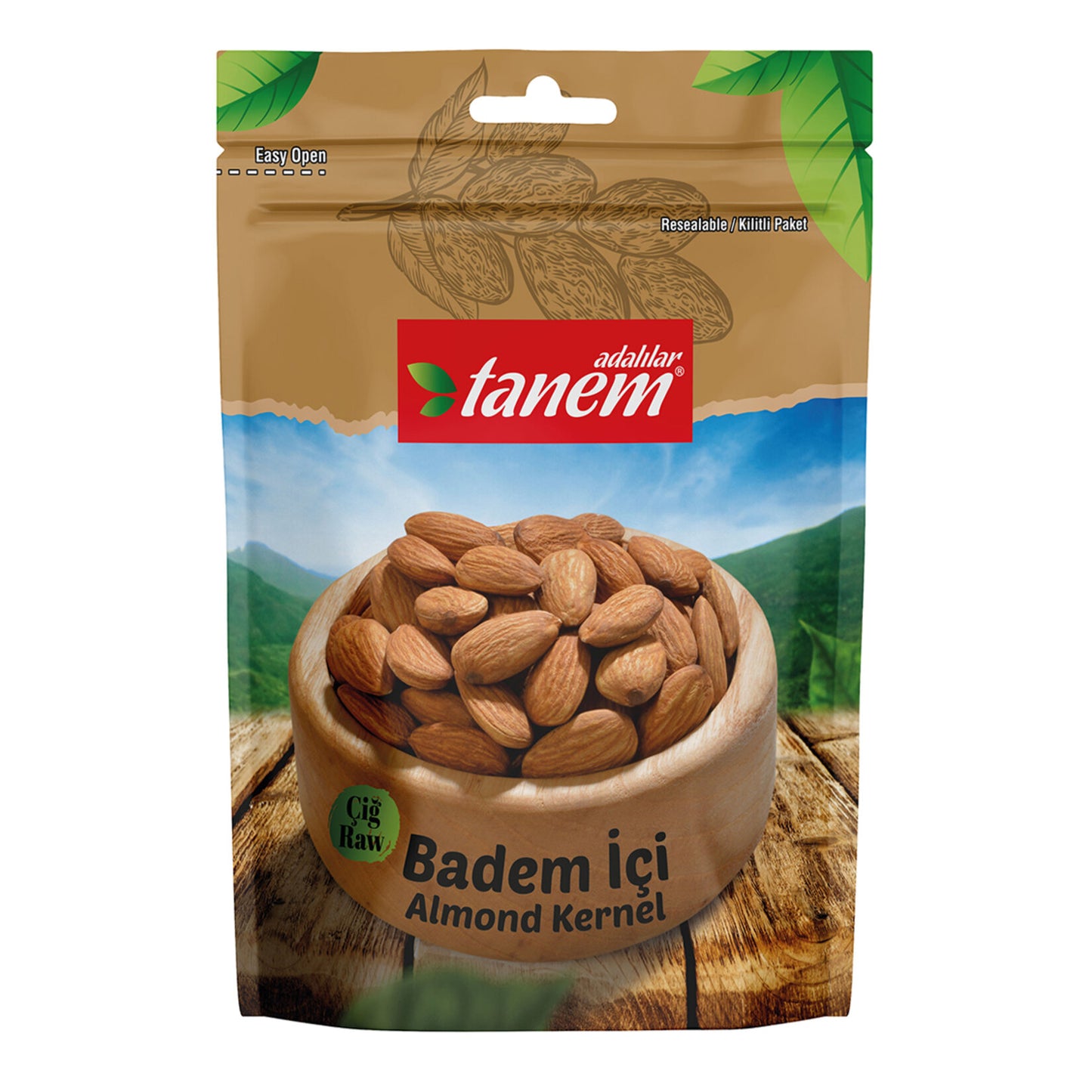Adalılar Tanem Raw Almonds (Ham Badem) 120g