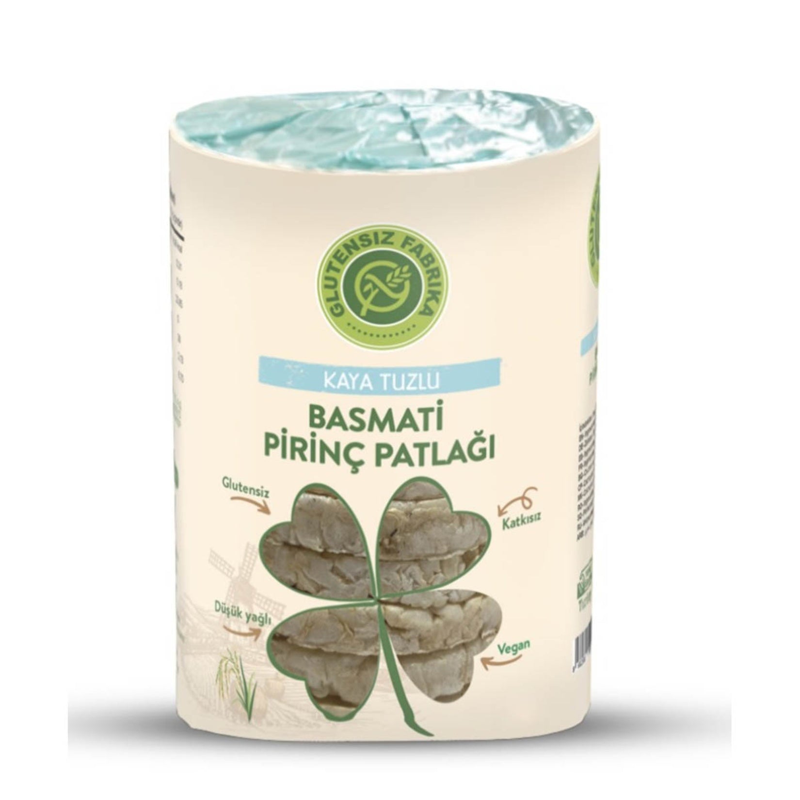 Glutensiz Fabrika Kaya Tuzlu Basmati Pirinç Patlağı 90 G