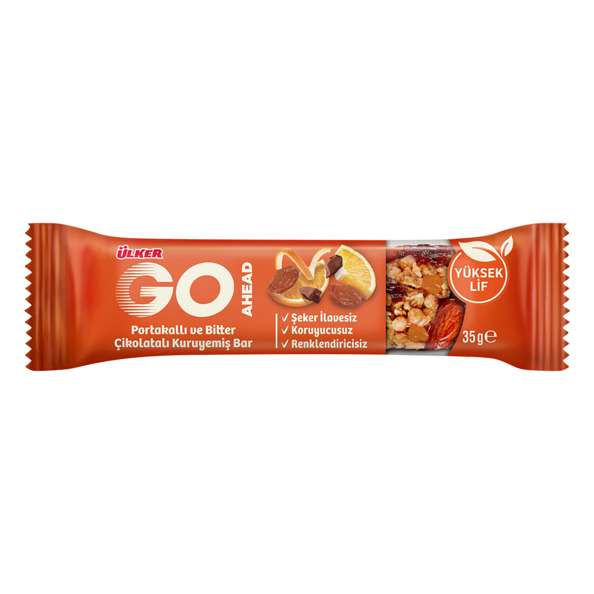 Ülker Go Ahead Orange and Grape Nut Bar 35 G