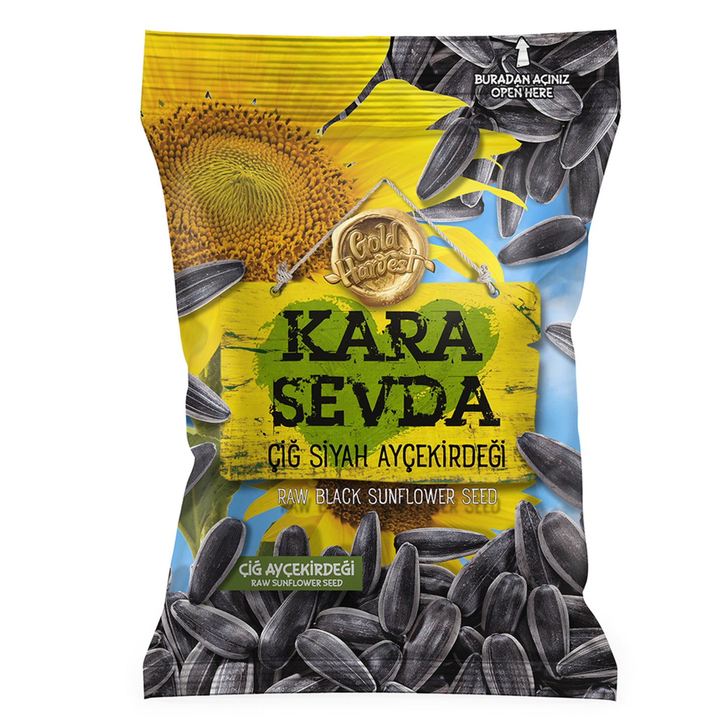 Kara Sevda Raw Black Sunflower Seeds 120g