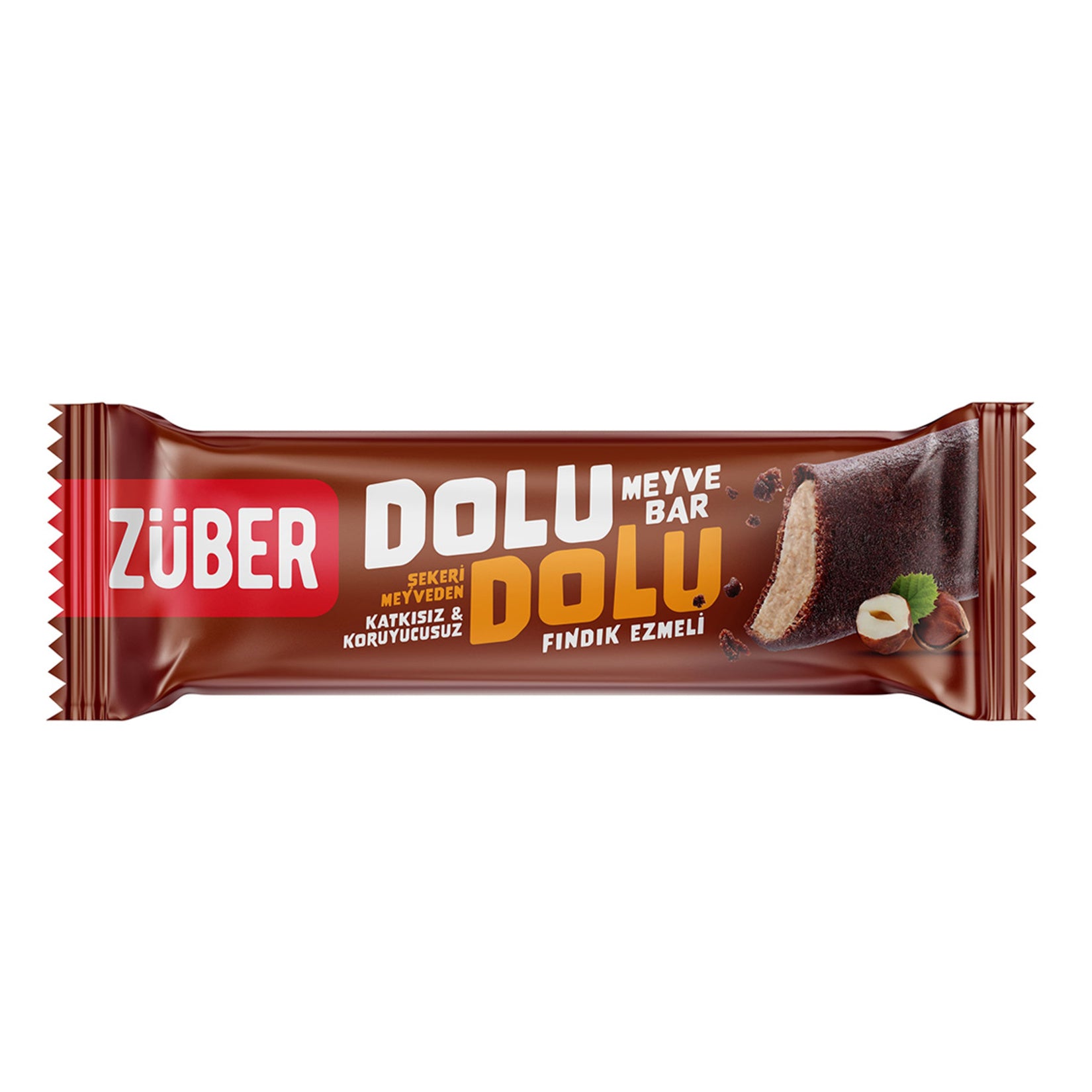 Züber Fruit Bar with Hazelnut Paste (Dolu Dolu Meyve Bar Fındık Ezmeli) 30 G