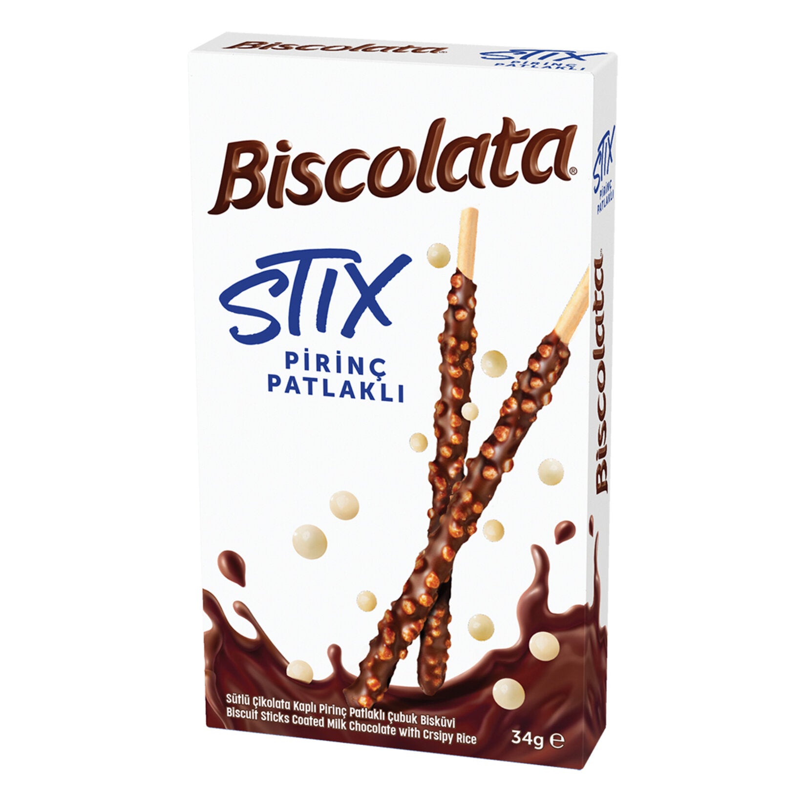 Biscolata Stix Rice Puffed Snacks 34g