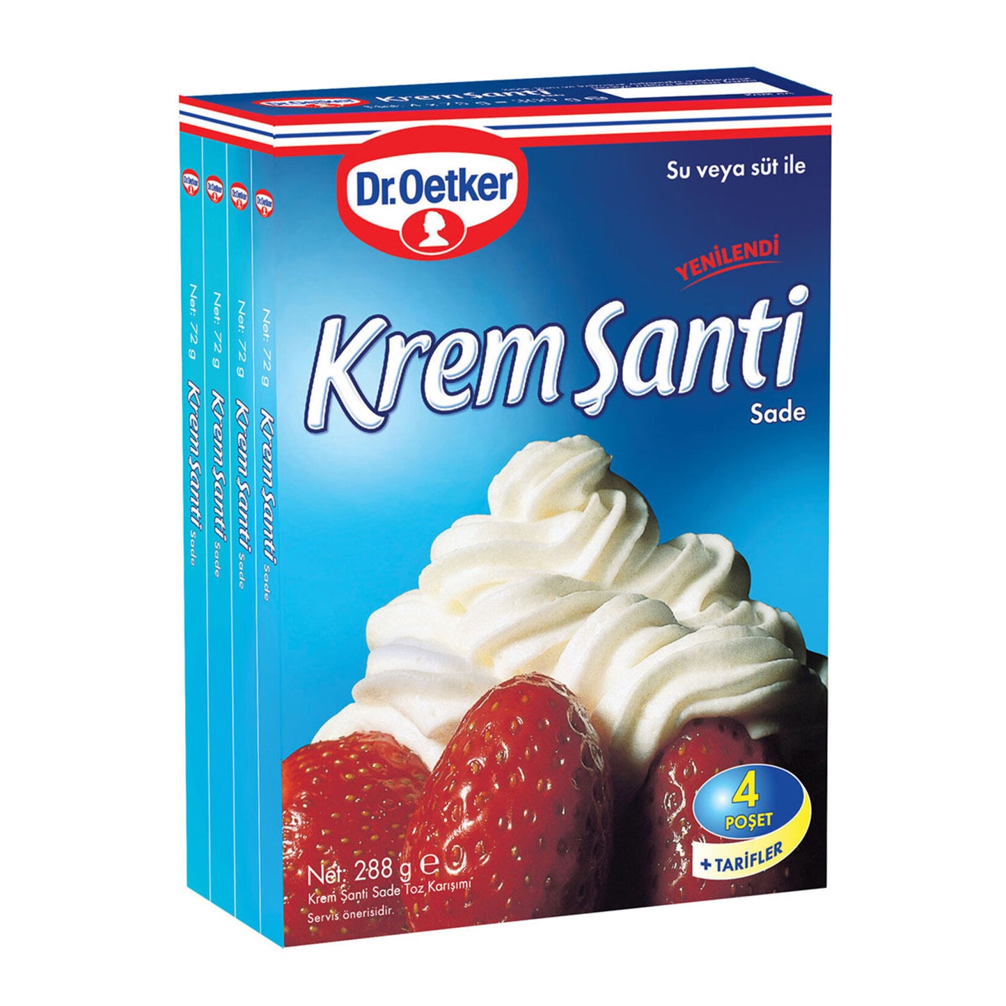 Dr.Oetker Whipped Cream (Krem Şanti) Economic 4 x 72 G