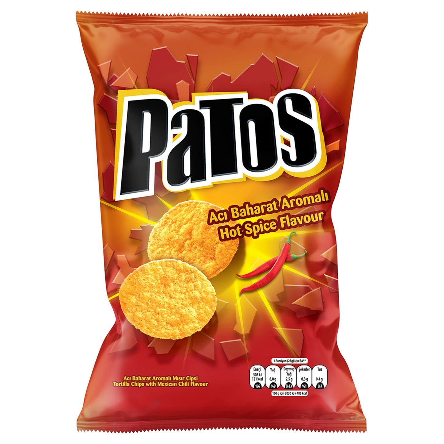 Patos Spicy Seasoned Corn Chips 185 G