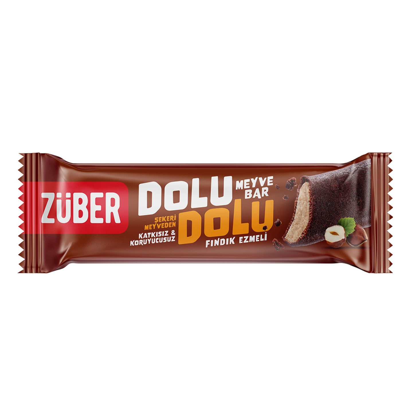 Züber Fruit Bar with Hazelnut Paste (Dolu Dolu Meyve Bar Fındık Ezmeli) 30 G