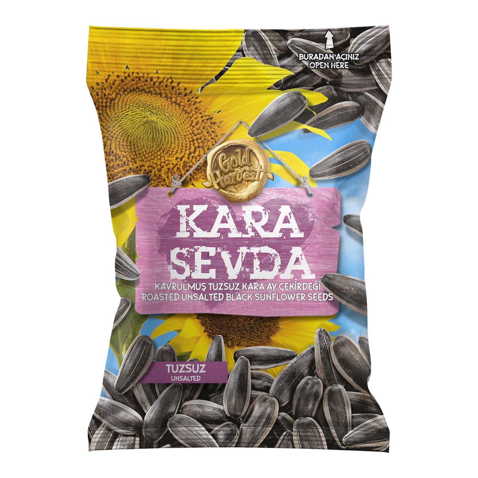 Kara Sevda Local Unsalted Black Sunflower Seeds 125g