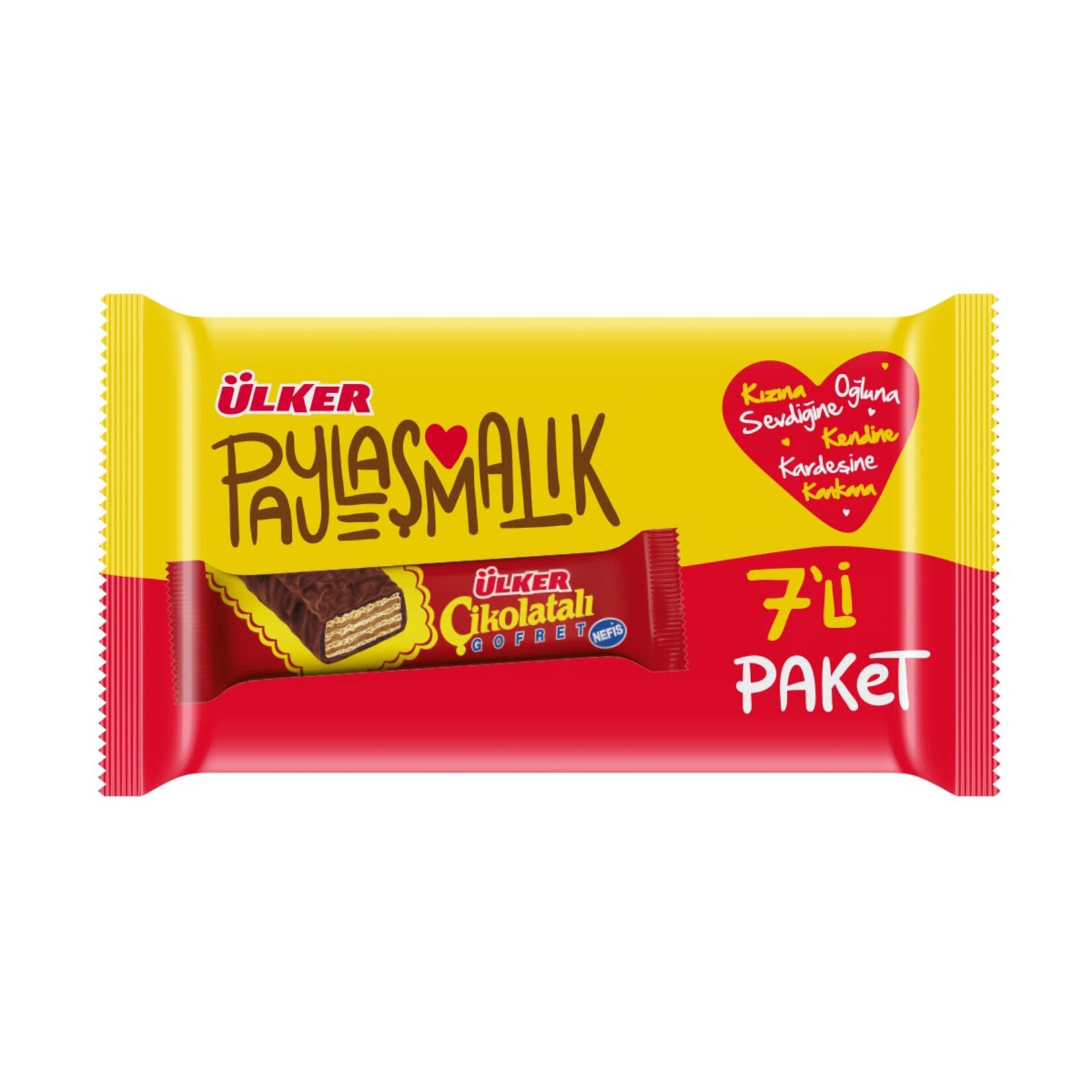 Ülker Chocolate Wafer (Çikolatalı Gofret) 7-Pack 252g