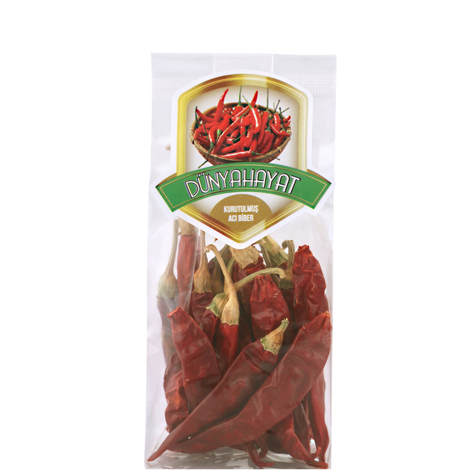 Dünya Hayat Dried Hot Peppers (Kurutulmuş Acı Biber) 35g