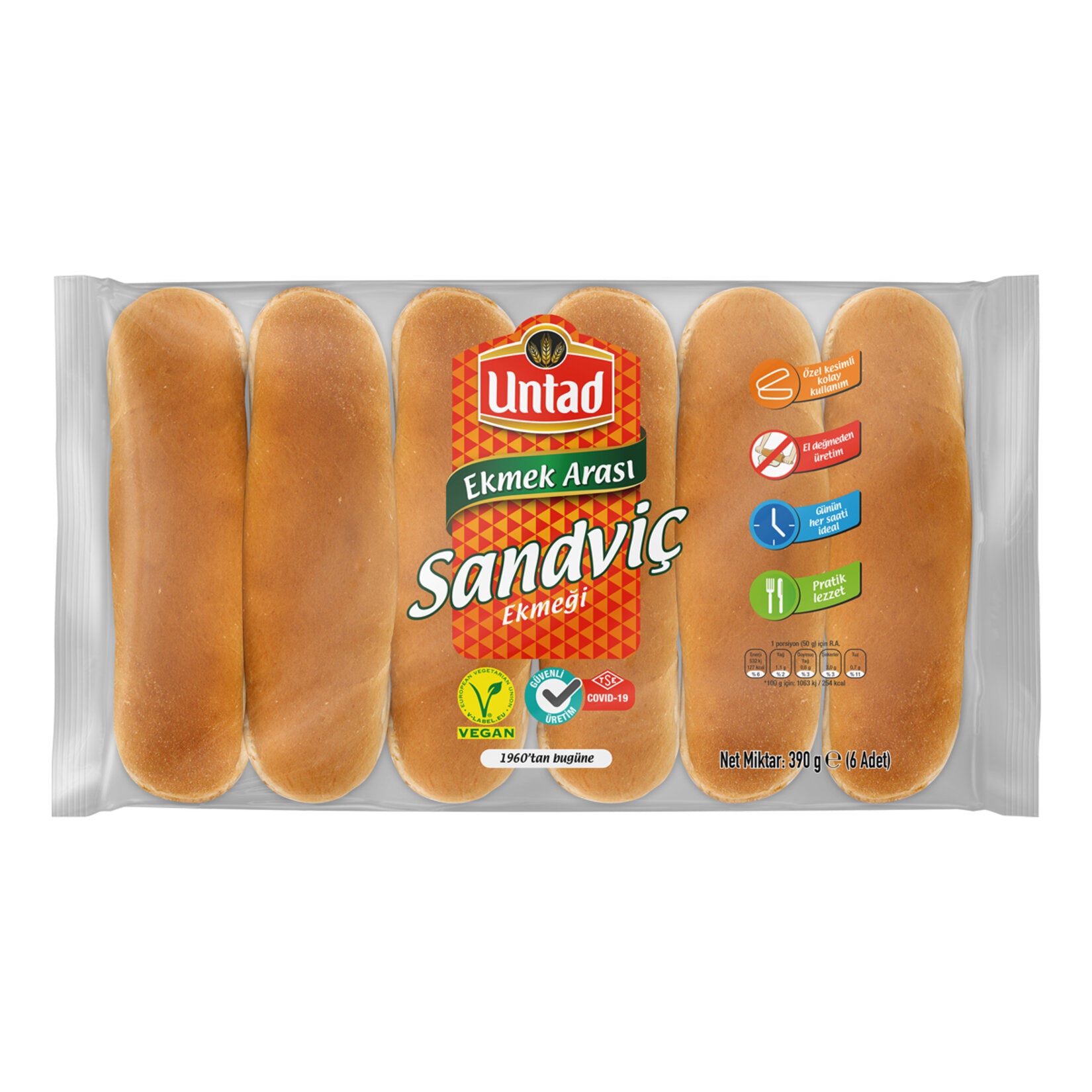 Untad Sandviç Eko Paket 6 x 60 G