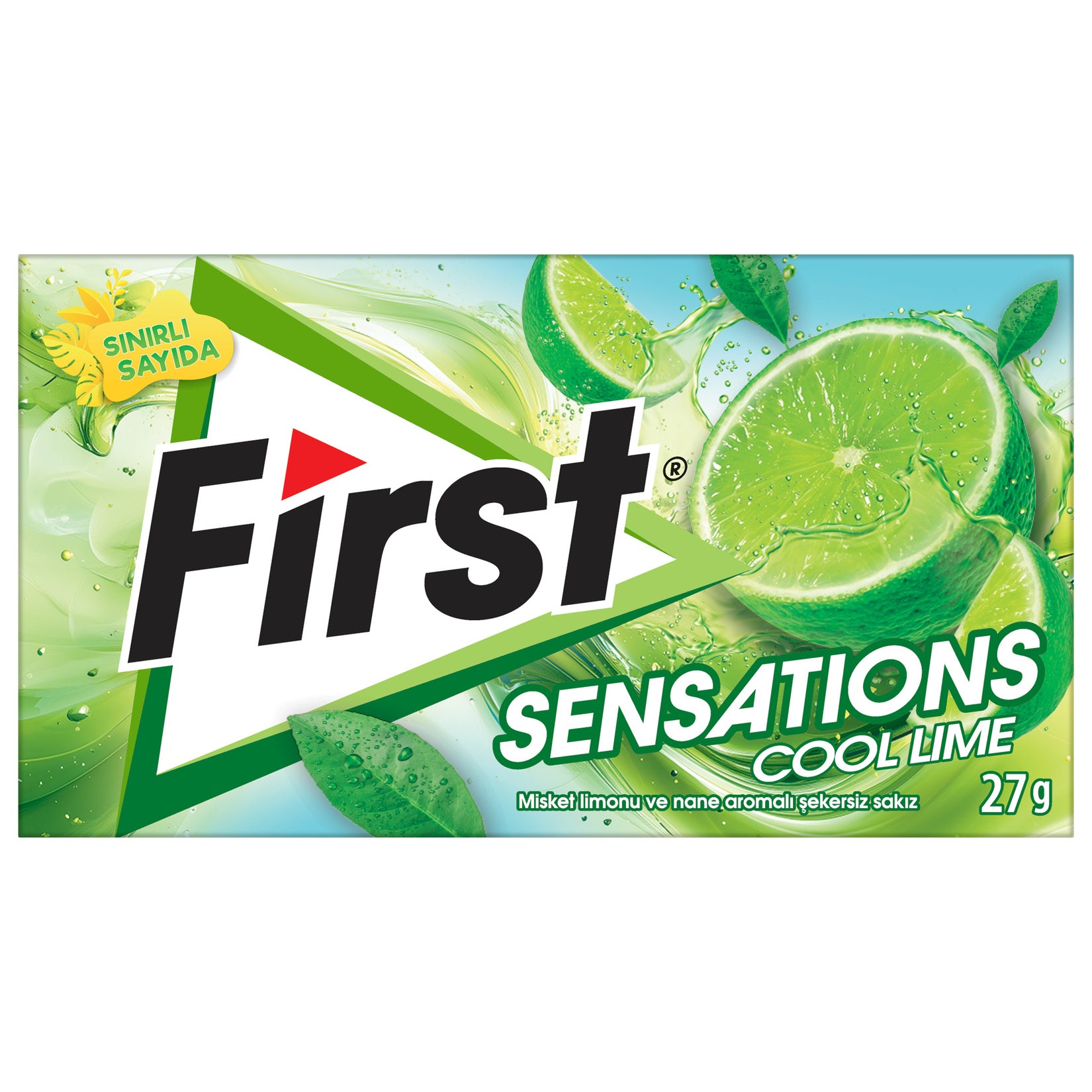 First Sensations Cool Lime Flavored Gum, 27 G