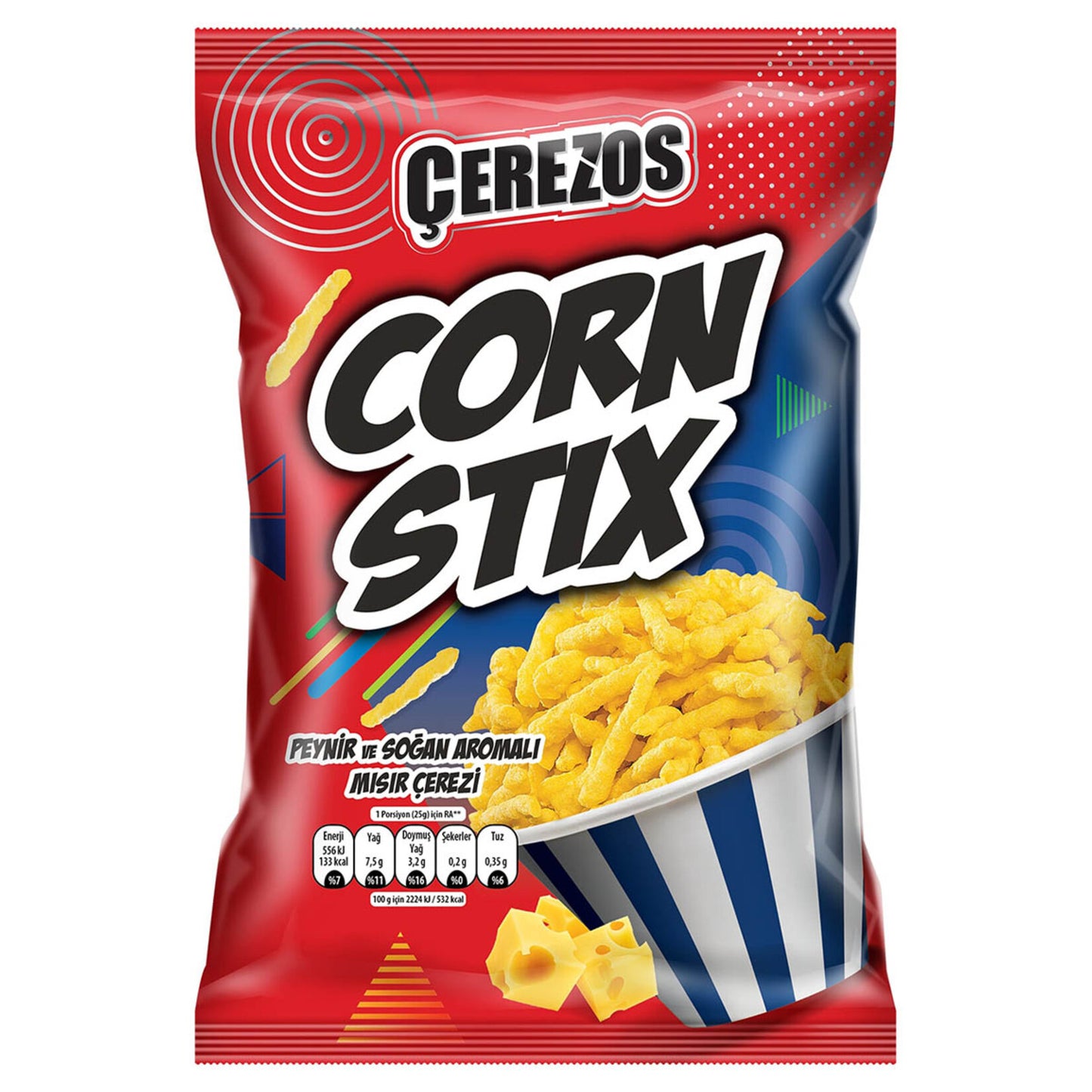 Çerezos Cheese & Onion Flavored Corn Snack 115g