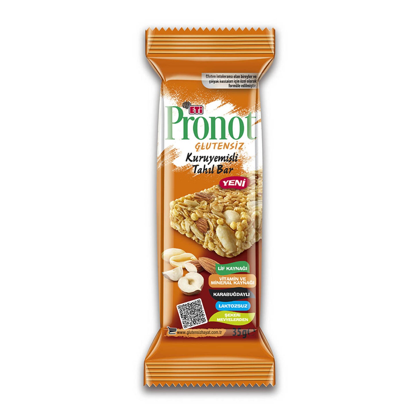 Eti Pronot Gluten-Free Nutty Cereal Bar 35g