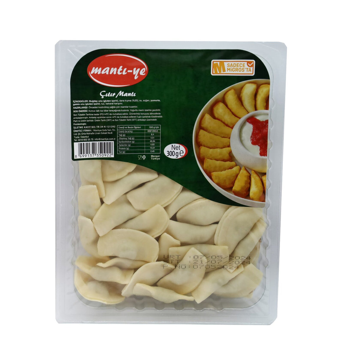 Mantı-ye Crispy Dumplings (Çıtır Mantı) 300 G