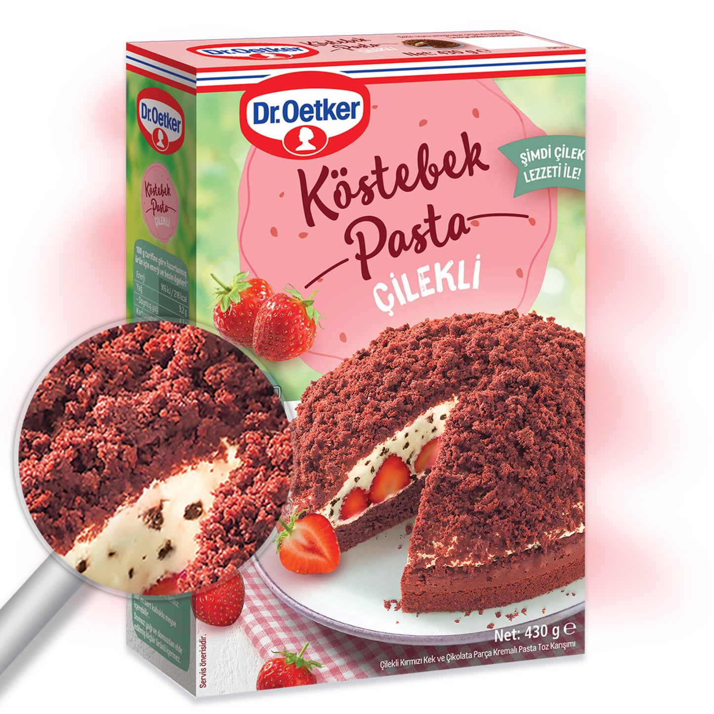 Dr.Oetker Strawberry Mole Cake (Çilekli Köstebek Pasta) 430g