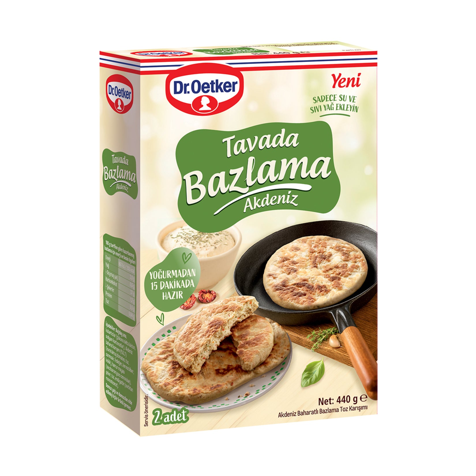 Dr.Oetker Pan-Fried Flatbread (Tavada Bazlama) Mediterranean 440 G