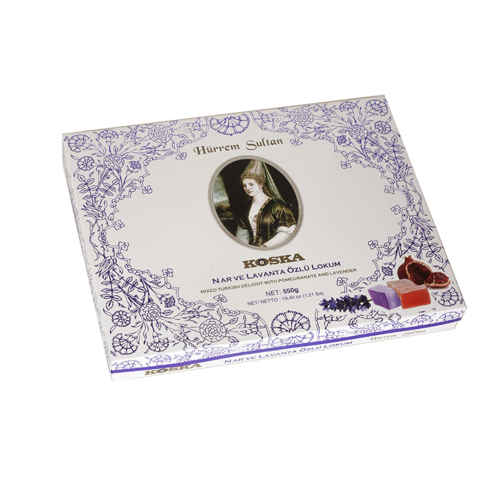 Koska Hürrem Sultan Pomegranate Lavender Delight (Nar Lavanta Lokum) 550g