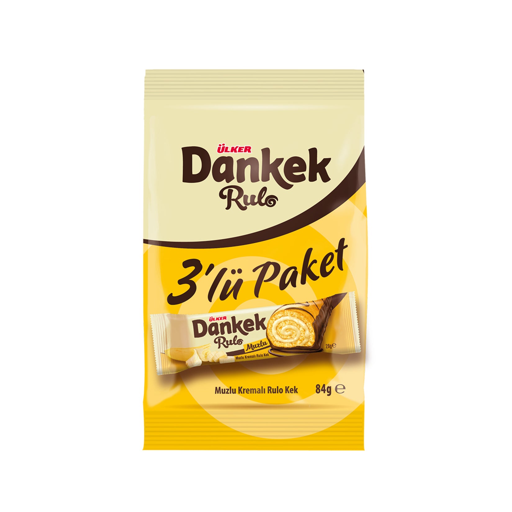 Ülker Dankek Muzlu Kremalı Rulo Kek 3'lü Paket 84 G