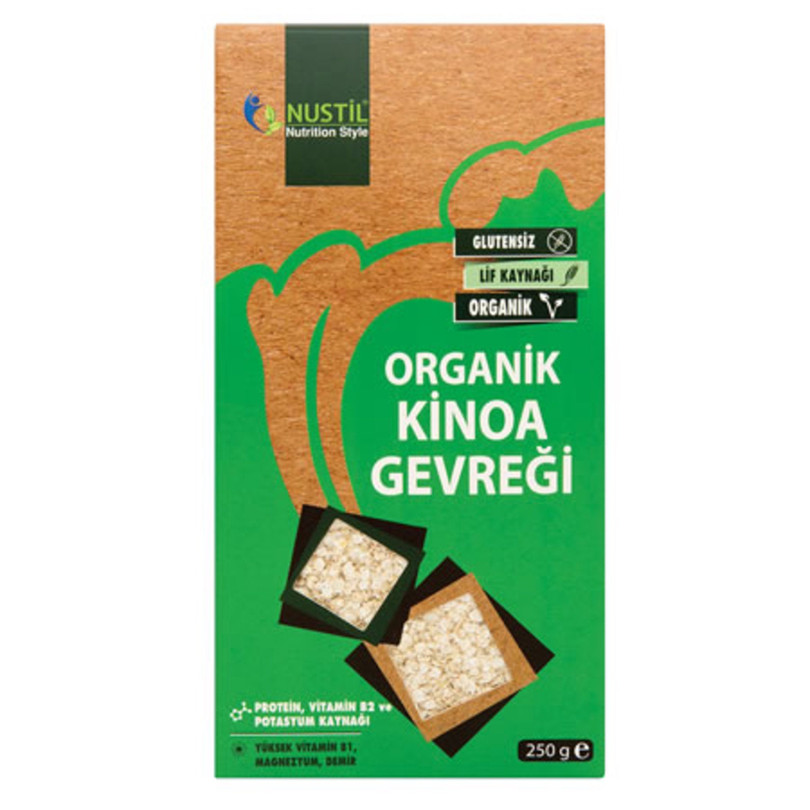 Nustil Organik Glutensiz Kinoa Gevreği 250 G