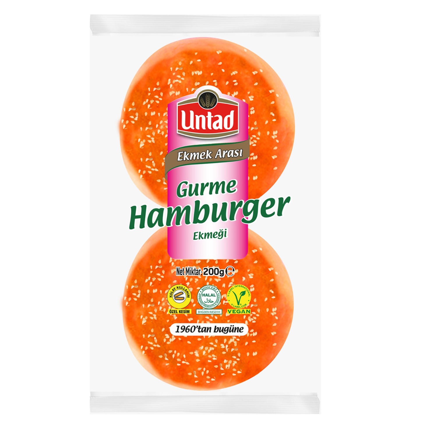 Untad Gourmet Hamburger (Gurme Hamburger) 2 Pieces 200g