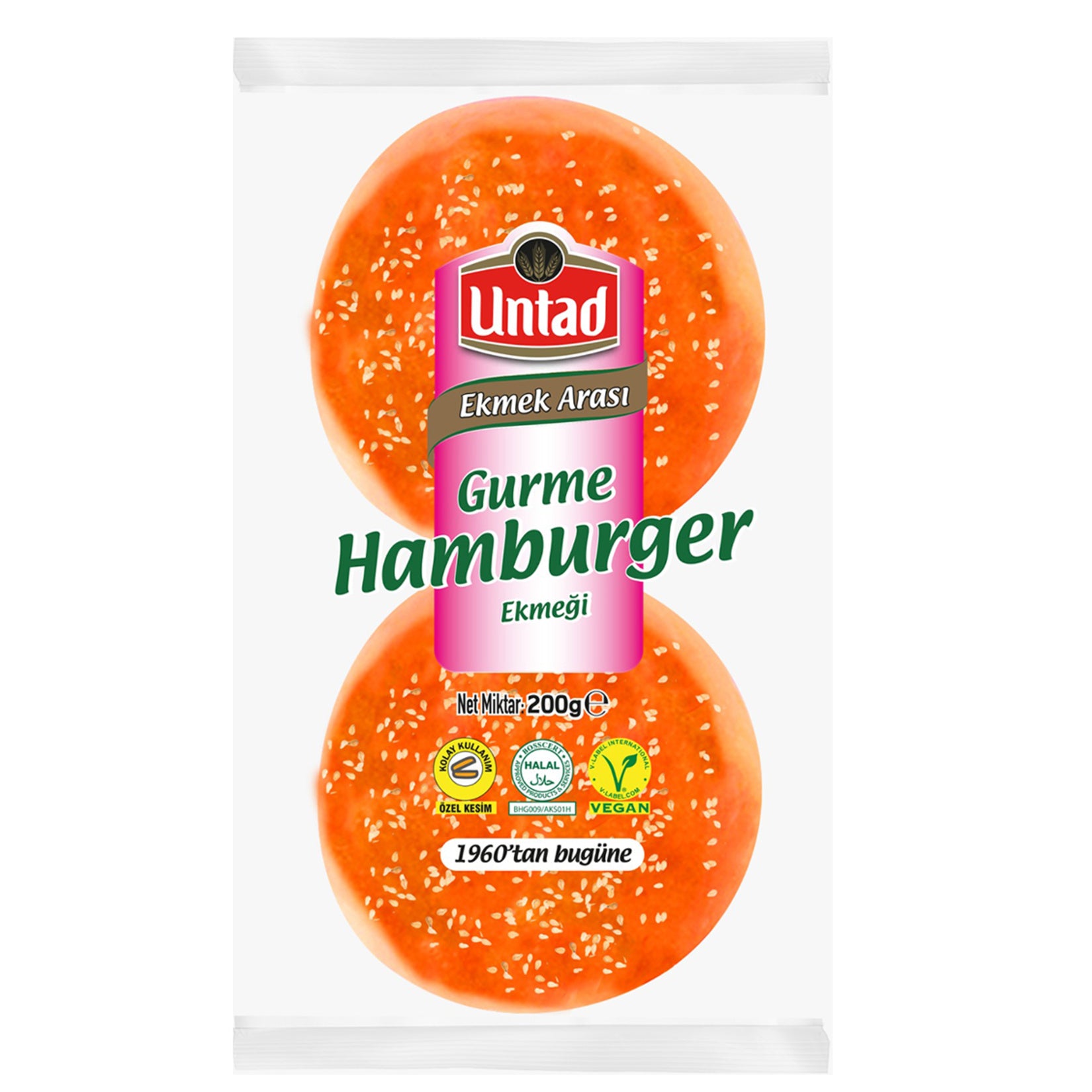 Untad Gourmet Hamburger (Gurme Hamburger) 2 Pieces 200g