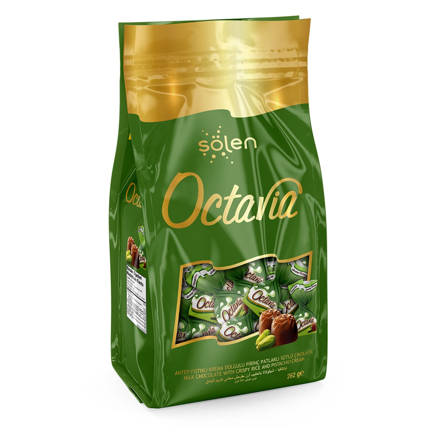Octavia Milk Chocolate with Pistachio Cream (Fıstık Kremalı Sütlü Çikolata) 262 G