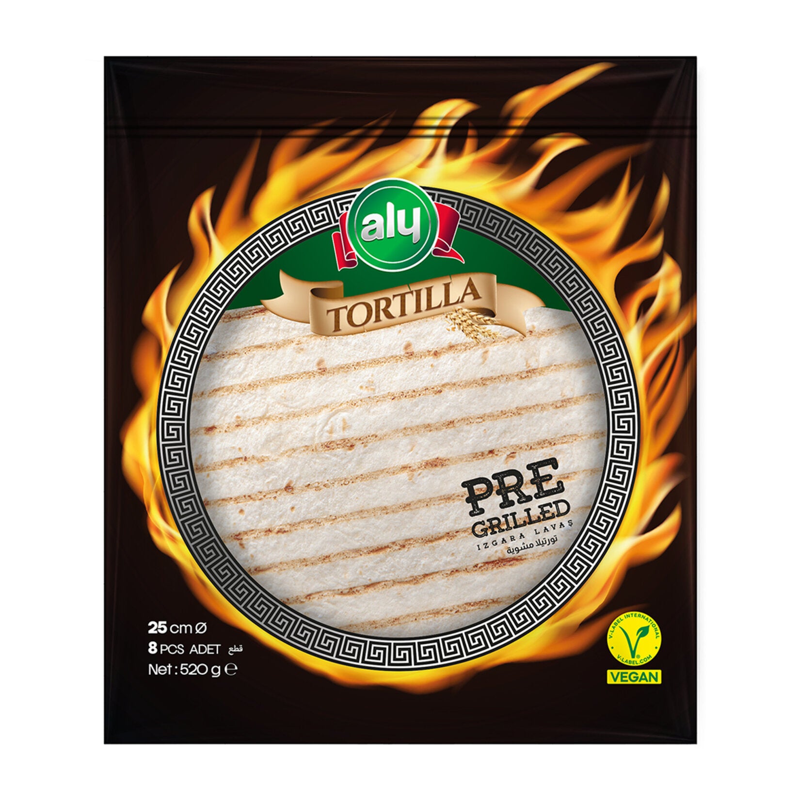 Aly Grilled Tortilla Flatbread (Tortilla Lavaş) 25 Cm 8-Pack 520 G