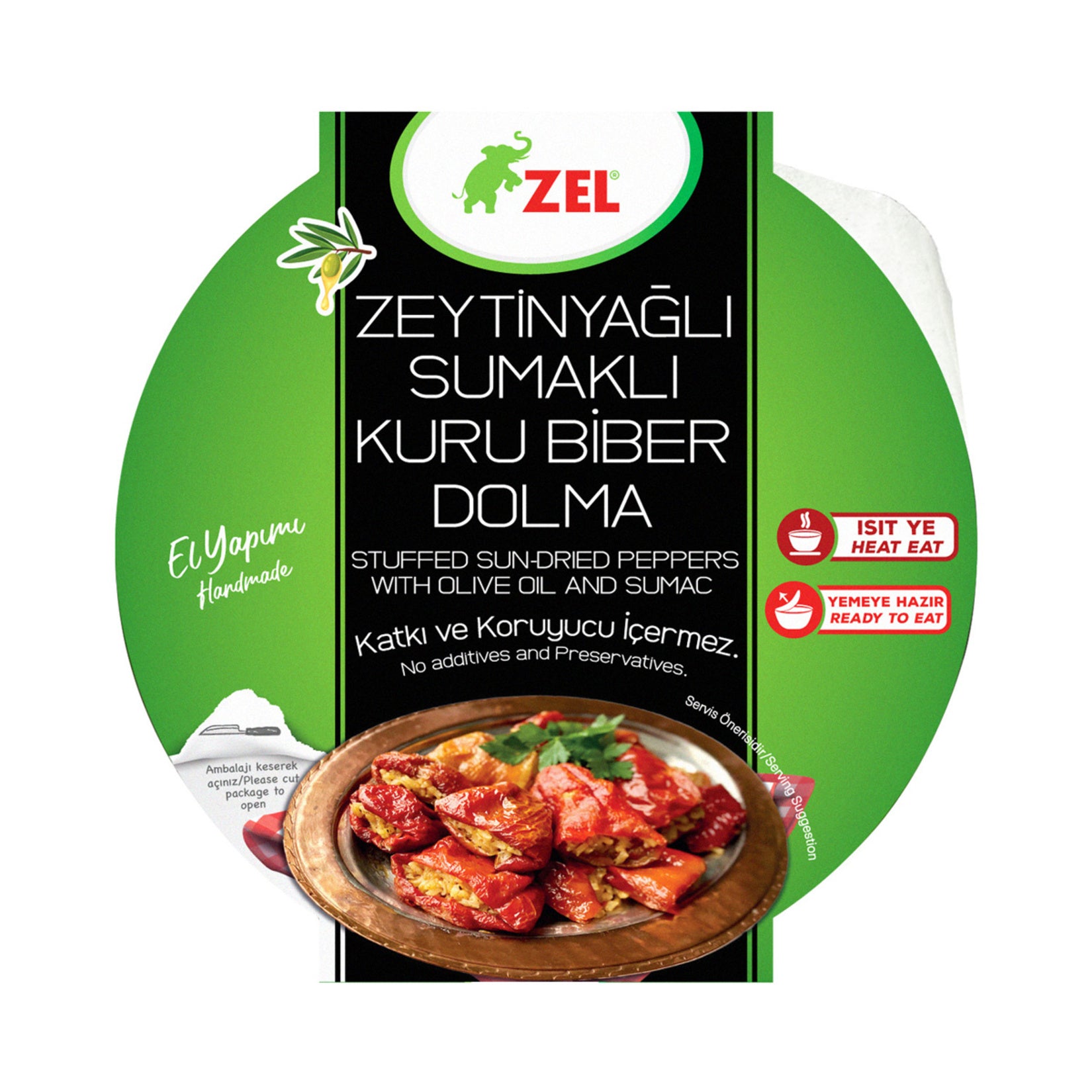 Zel Zeytinyağlı Sumaklı Kuru Biber Dolma 200 G