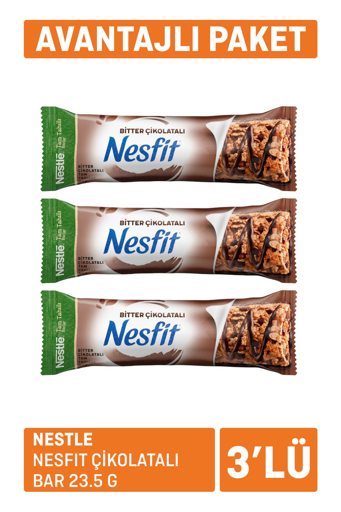 Nestle Nesfit Chocolate Bar 3 x 23.5g