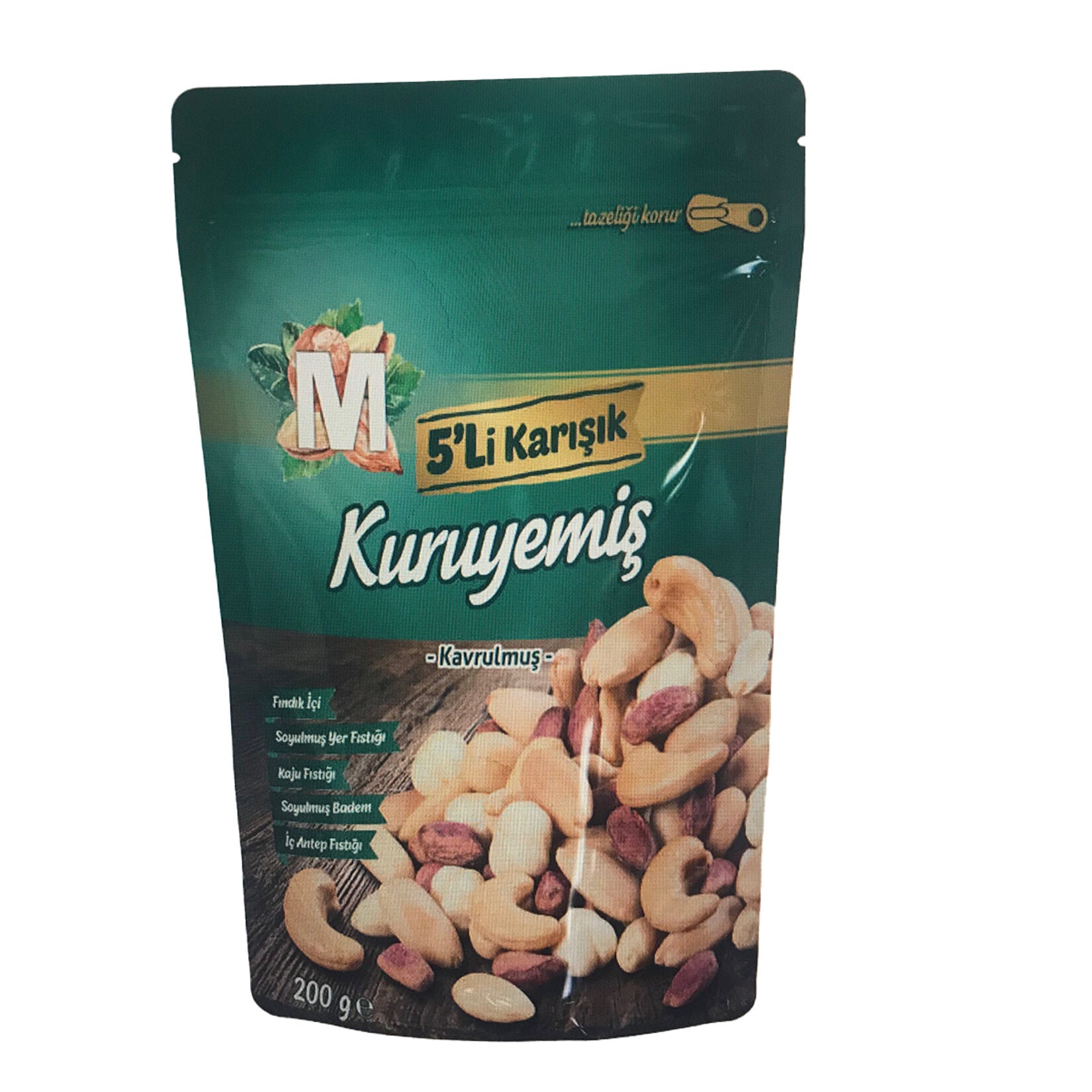 Migros 5'li Kavrulmuş Karışık Kuruyemiş 200 G