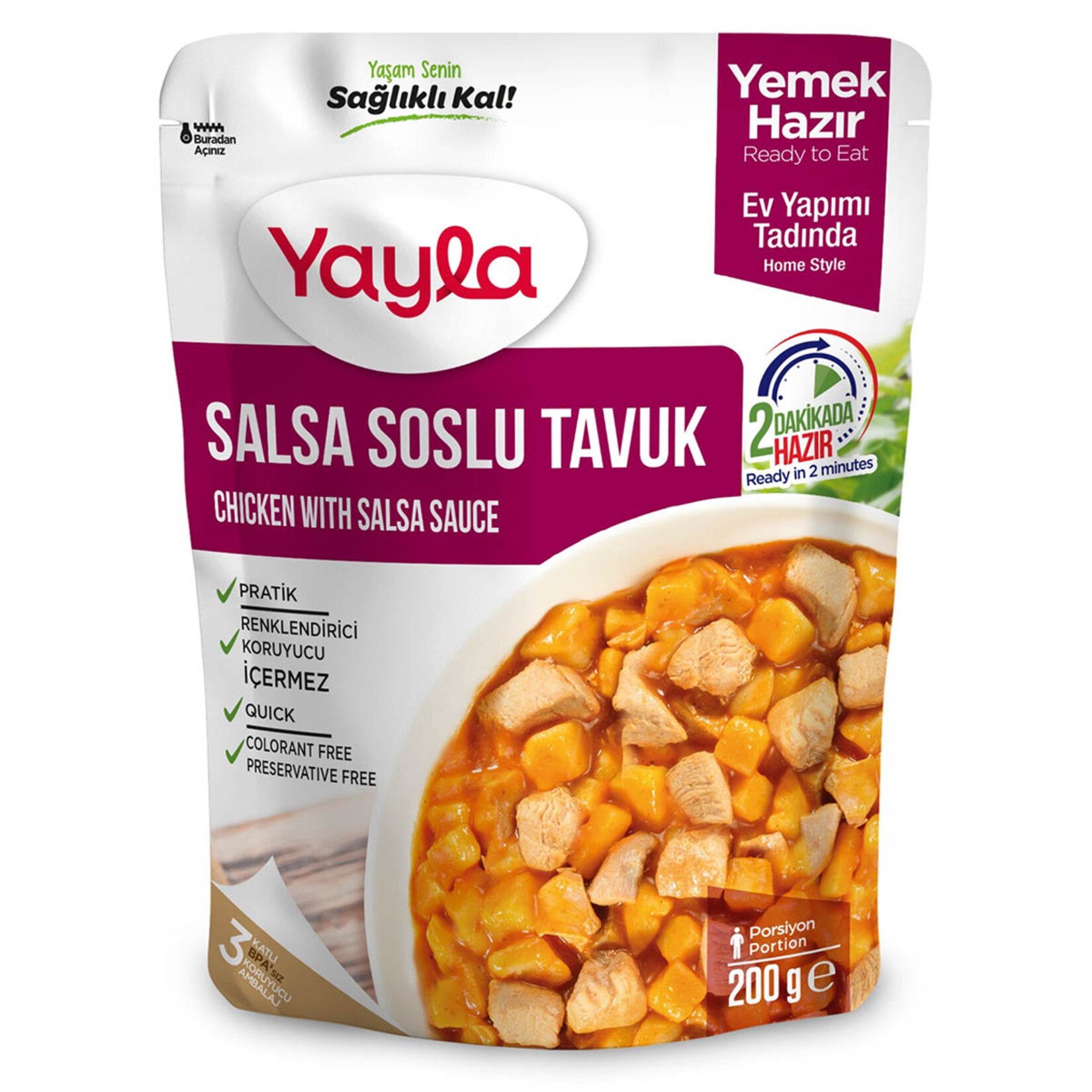 Yayla Salsa Sauce Chicken (Salsa Soslu Tavuk) 200 G