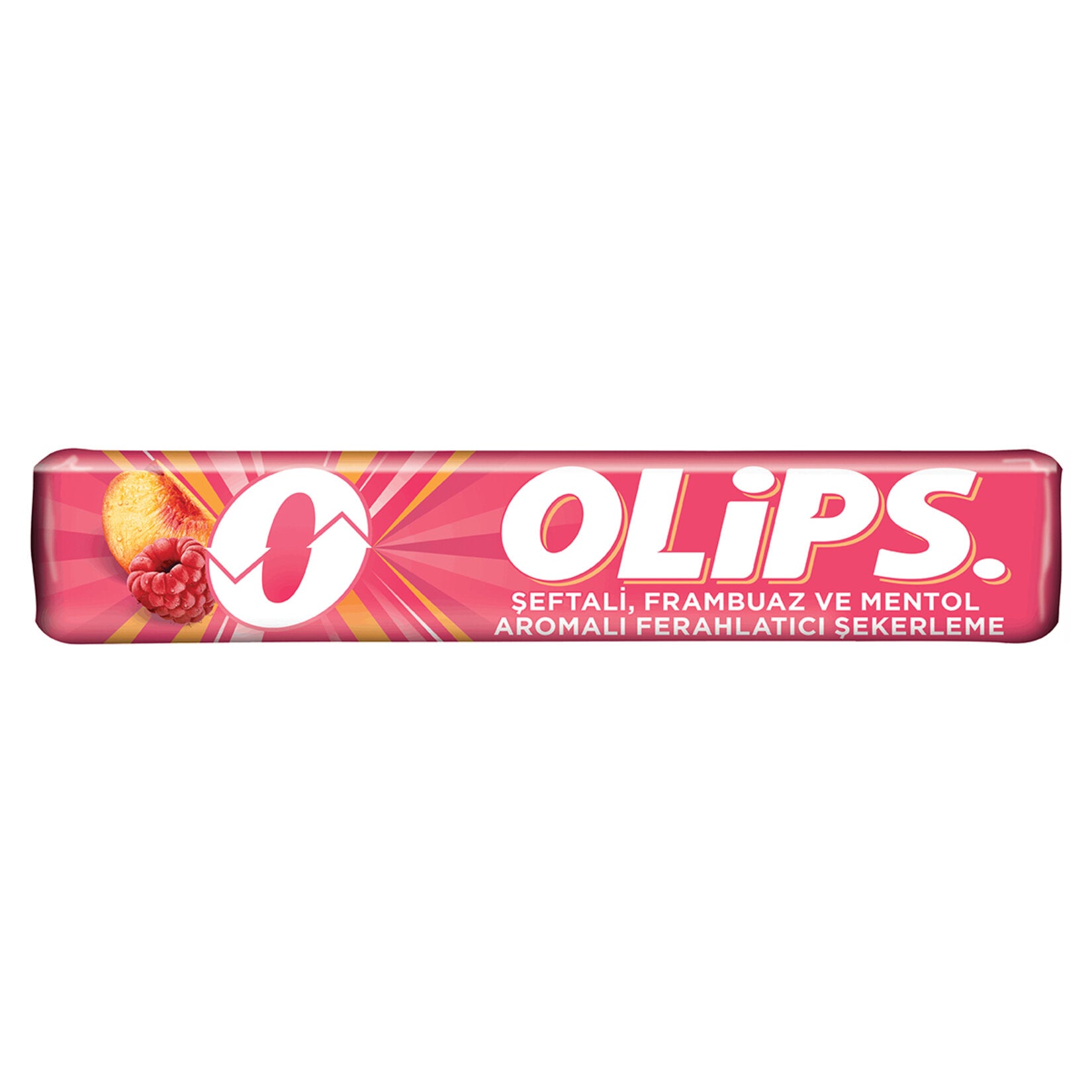 Olips Peach Raspberry & Mint Flavored Candy (Şeftali Frambuaz & Mentol Aromalı Şekerleme) 28 G