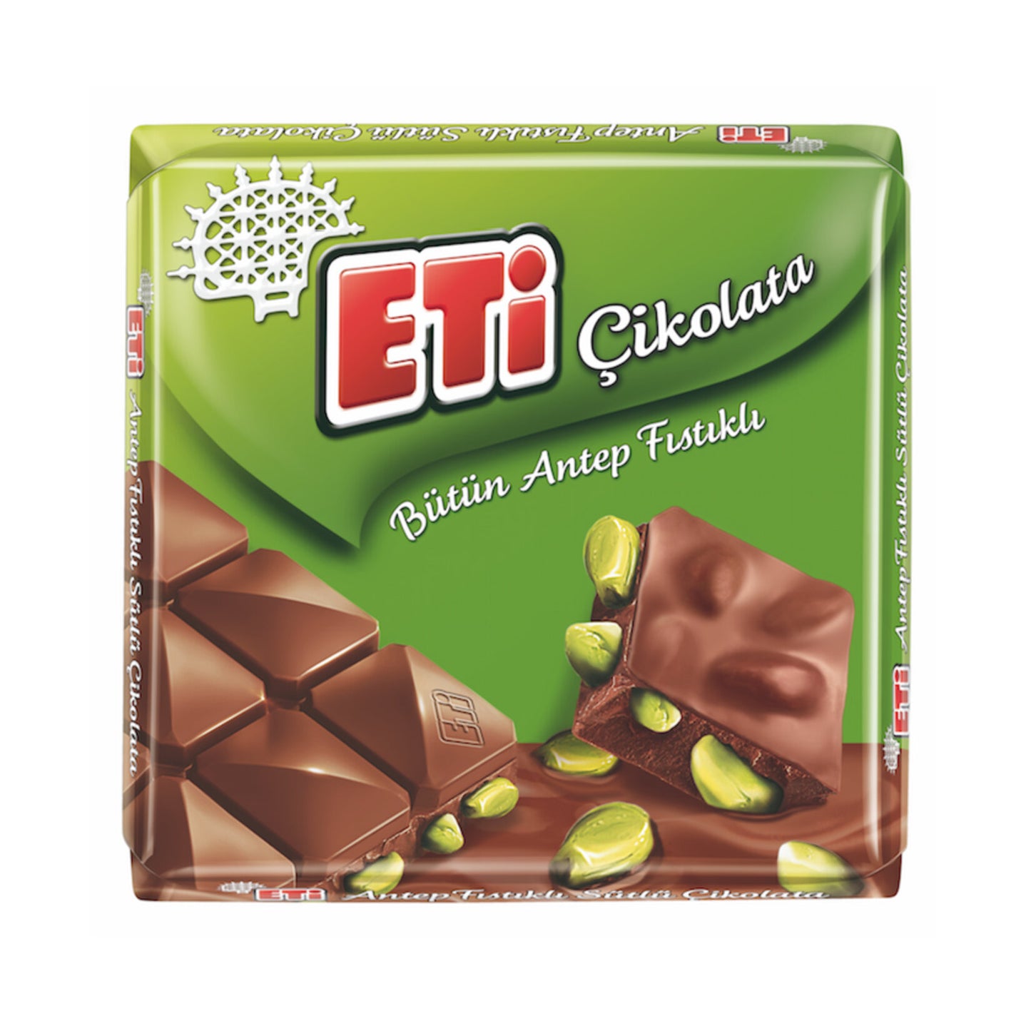 Eti Pistachio Chocolate Bar (Antep Fıstıklı Kare Çikolata) 60g