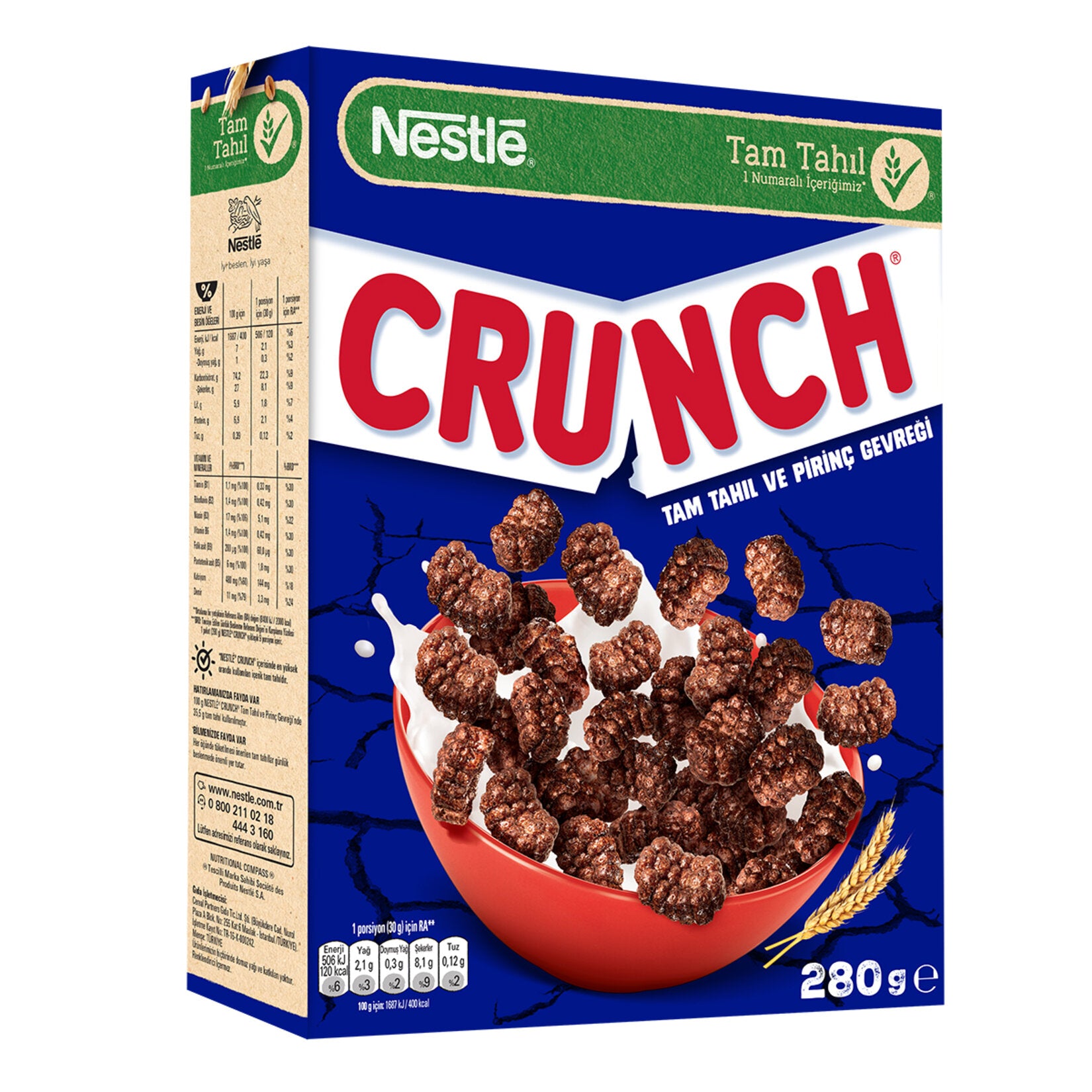 Nestle Crunch Tam Tahıl ve Pirinç Gevreği Kutu 280 G