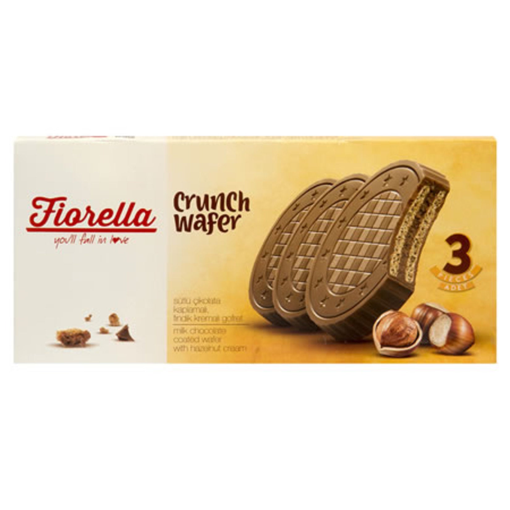 Fiorella Chocolate Hazelnut Cream Wafer (Çikolatalı Fındık Kremalı Gofret) 60 G