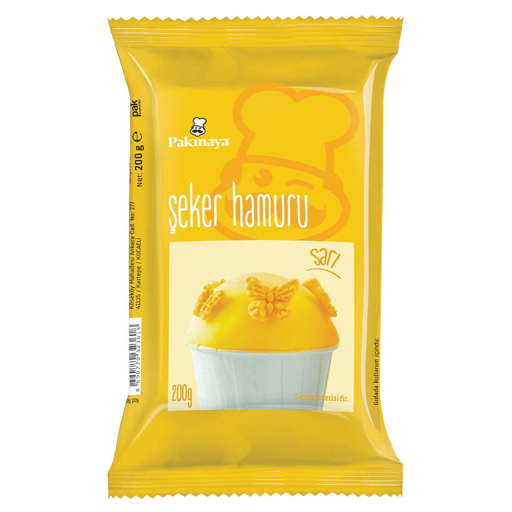 Pakmaya Yellow Fondant (Şeker Hamuru Sarı) 200g